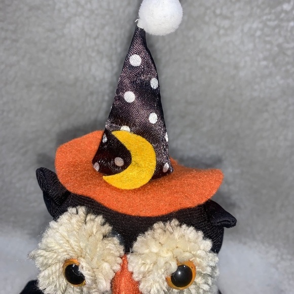 Halloween Owl clown shelf sitter 19" long weighted bottom dangling legs - Picture 4 of 13